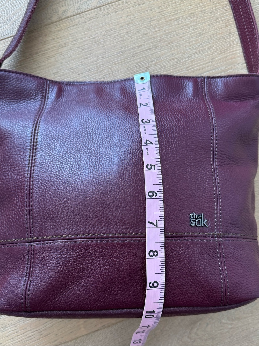 The Sak De Young Leather Hobo Bag Black Cherry - Picture 4 of 11